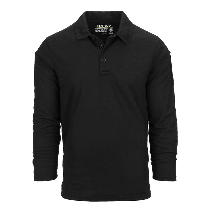 101 Inc. - Tactical polo - Quick Dry - Lange mouw - Zwart