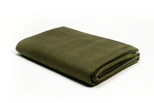 wollen deken olive 160x220 (90% wol)